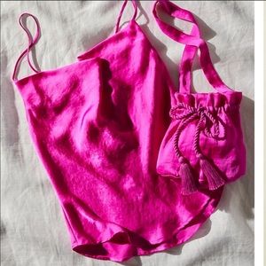 Free people charm me silky Cami set.